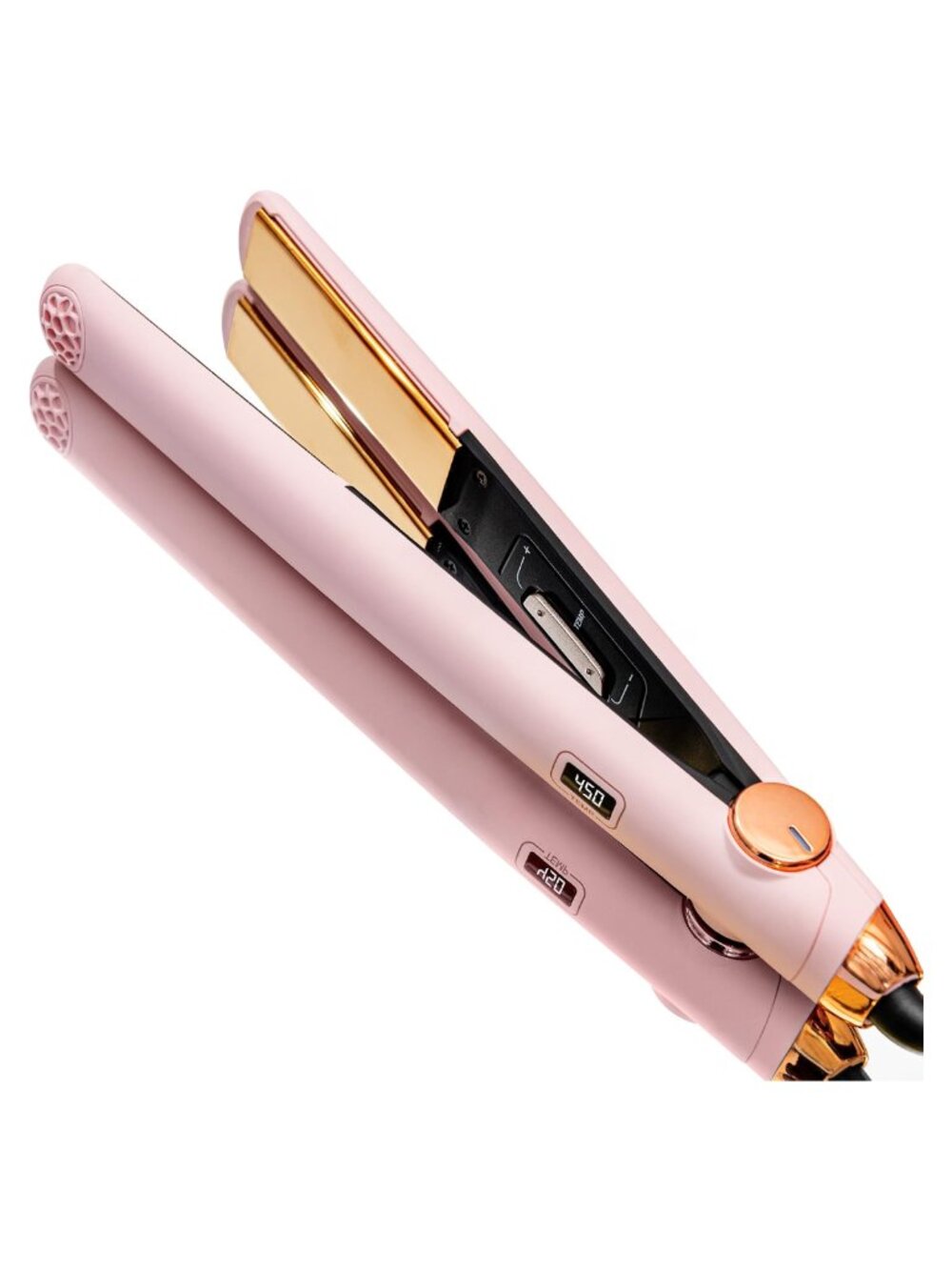Professional Titanium Flat Iron Curling 2 in 1 Fast Heating Adjustable Temp